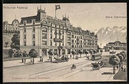 Lausanne, Avenue Ruchonnet avec Hotel de