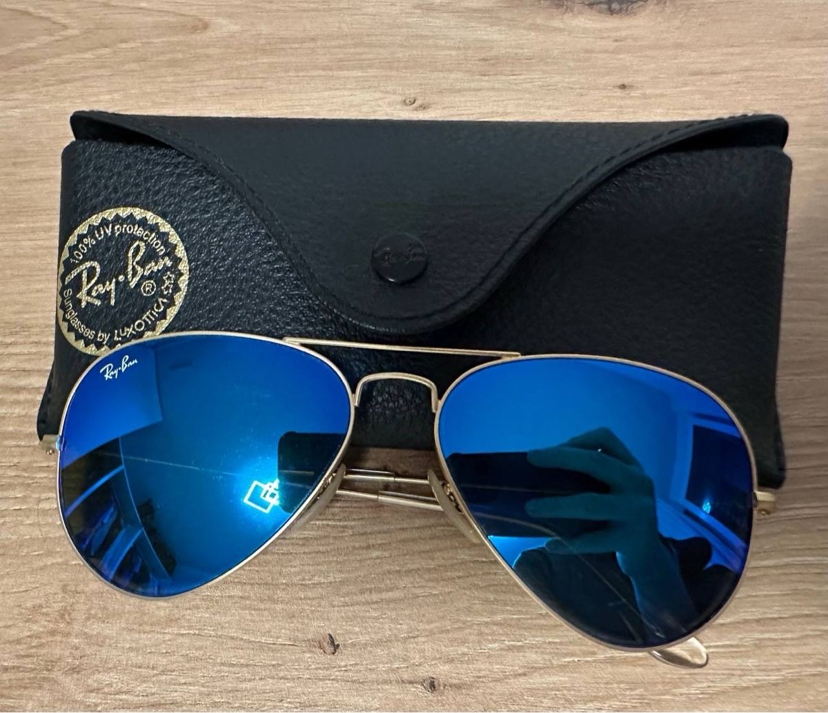 Ray-Ban Occhiali & Lenti: Ray-Ban Aviator Blau – Usato da Chur venduto da turtleneck94