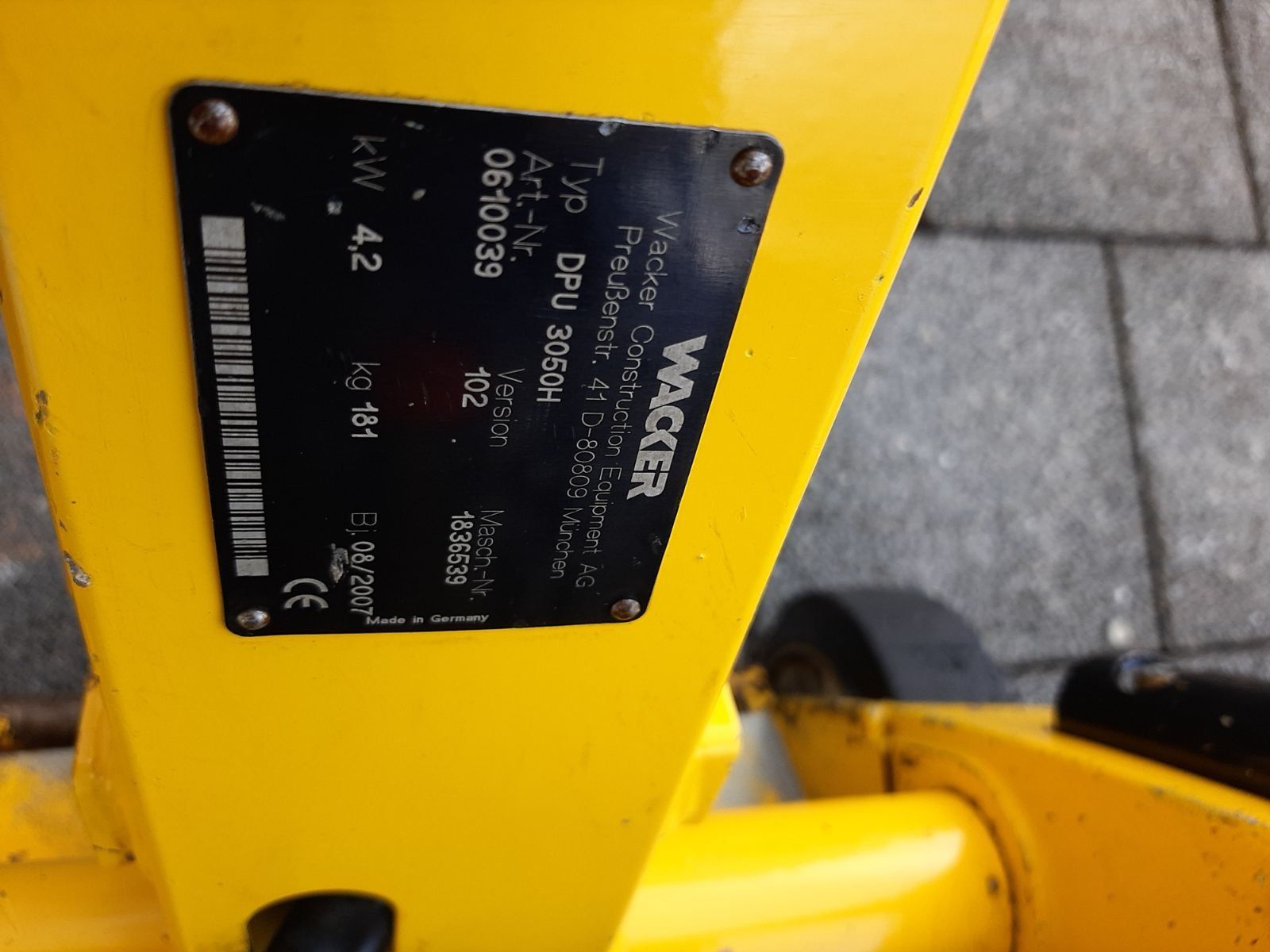 Wacker Neuson Tutte le macchine: Vibroplatte Rüttelplatte Hatz Diesel Wacker Neusson – Usato da Rain venduto da Kleinmoto 7