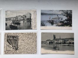 6 antike Ansichtskarten STADT ZÜRICH