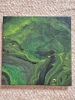 Acrylbild pouring grün 30x30cm