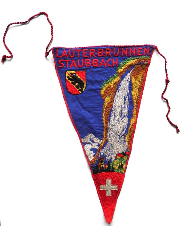 Tirage Photographique Vintage Citrate - Lauterbrunnen Et Le Staubbach (Suisse) - Circa 1895