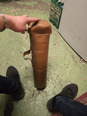 Vintage Köcher Golftasche Leder (D)