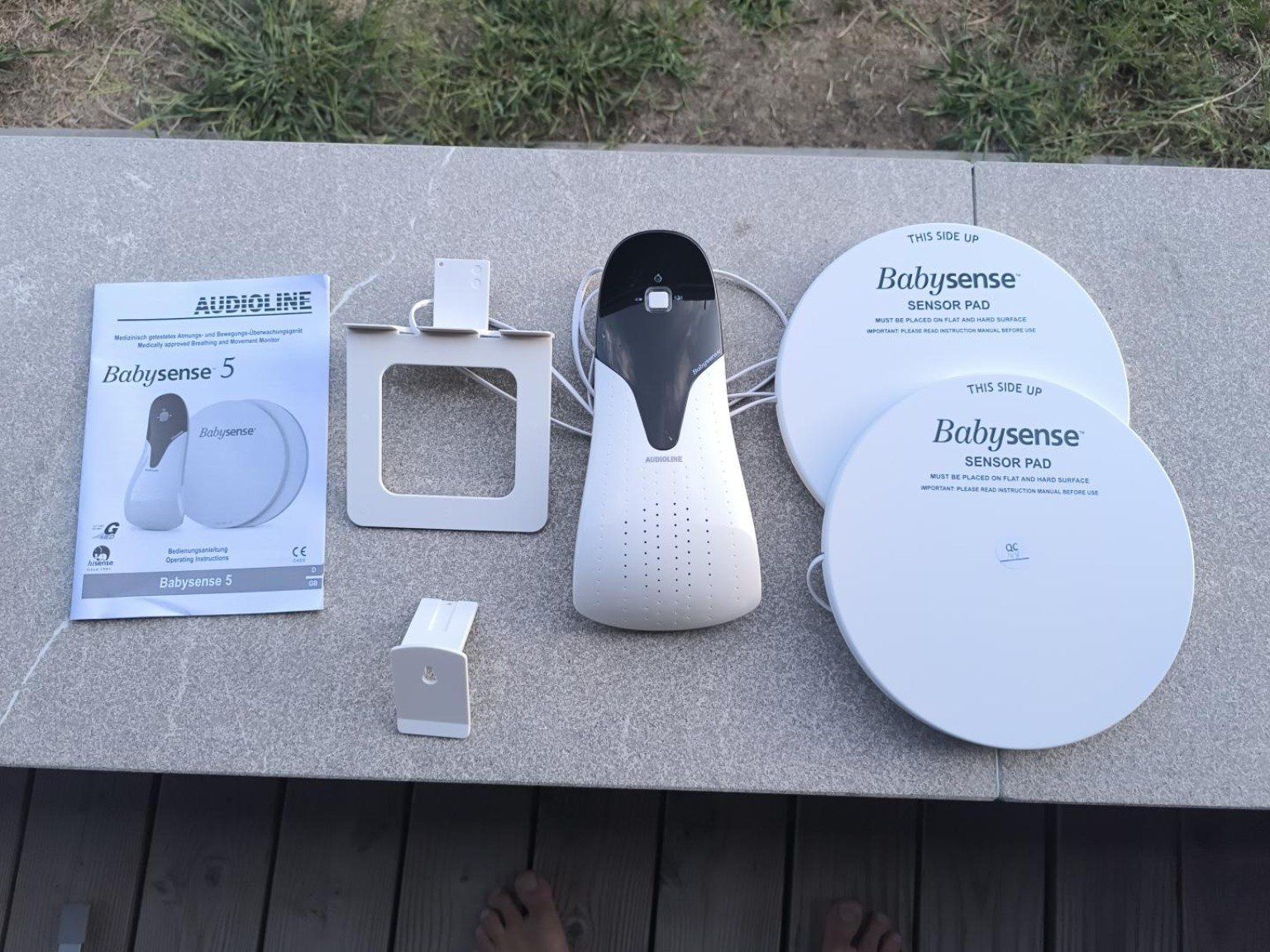 Babyphone: Audioline Babysense 5 Atemmonitor mit 2 Sensorplatten – Usato da St.Erhard venduto da felderline 1