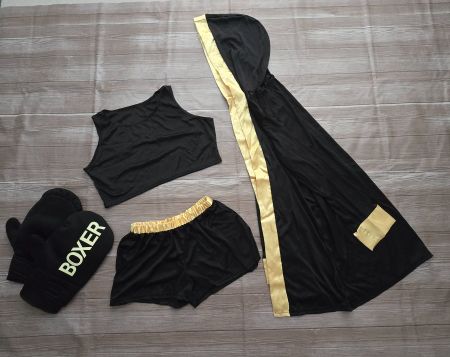 🥳 Kostüm (4-teilig) Outfit Boxerin - M - Champion 💥🥊