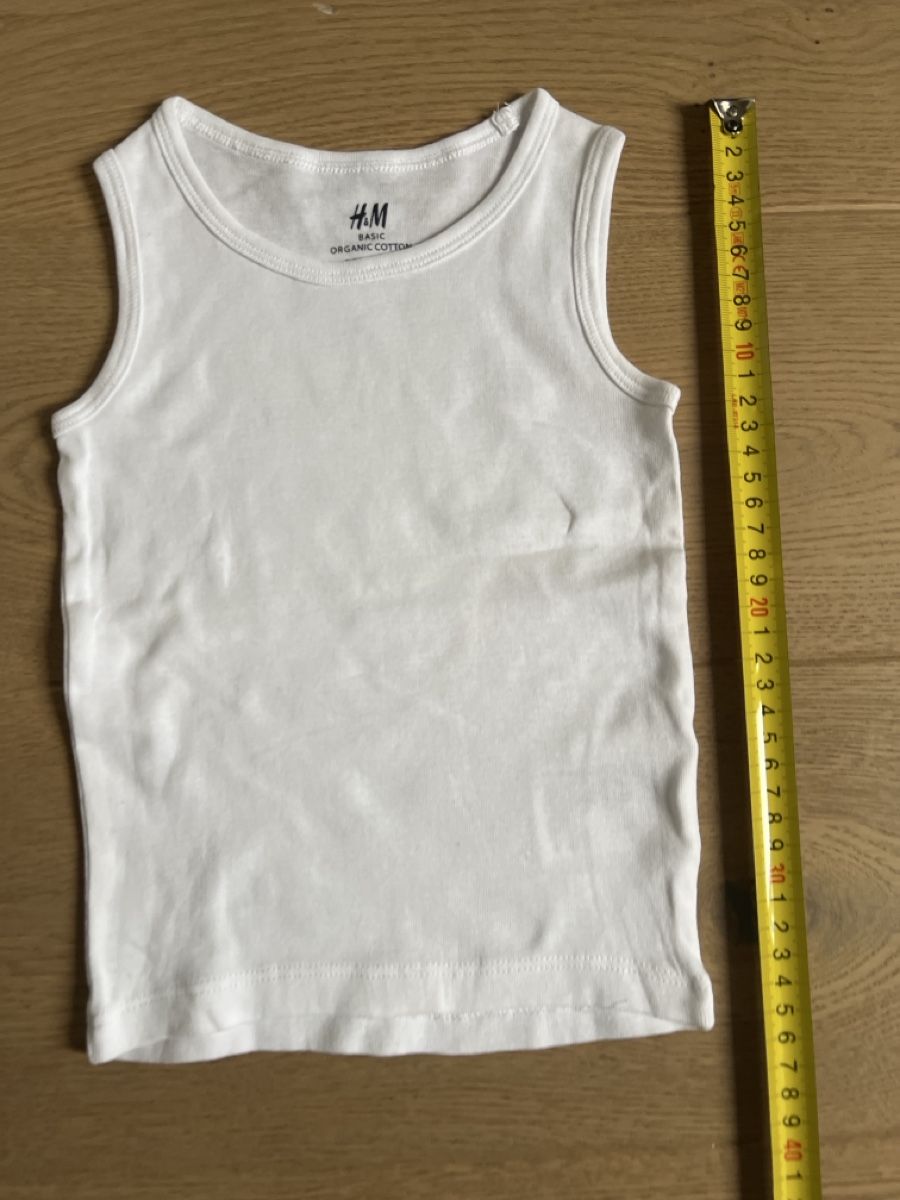 H&M Biancheria intima: Neu: Basic Organic Cotton Unterhemdli, Weiss, Gr. 92  – Nuovo (secondo la descrizione) da Oensingen venduto da katepe