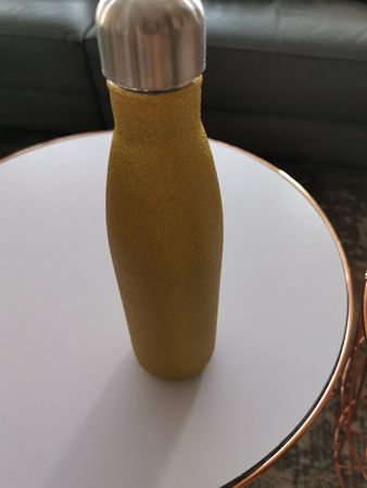Bouteille isotherme paillettes or
