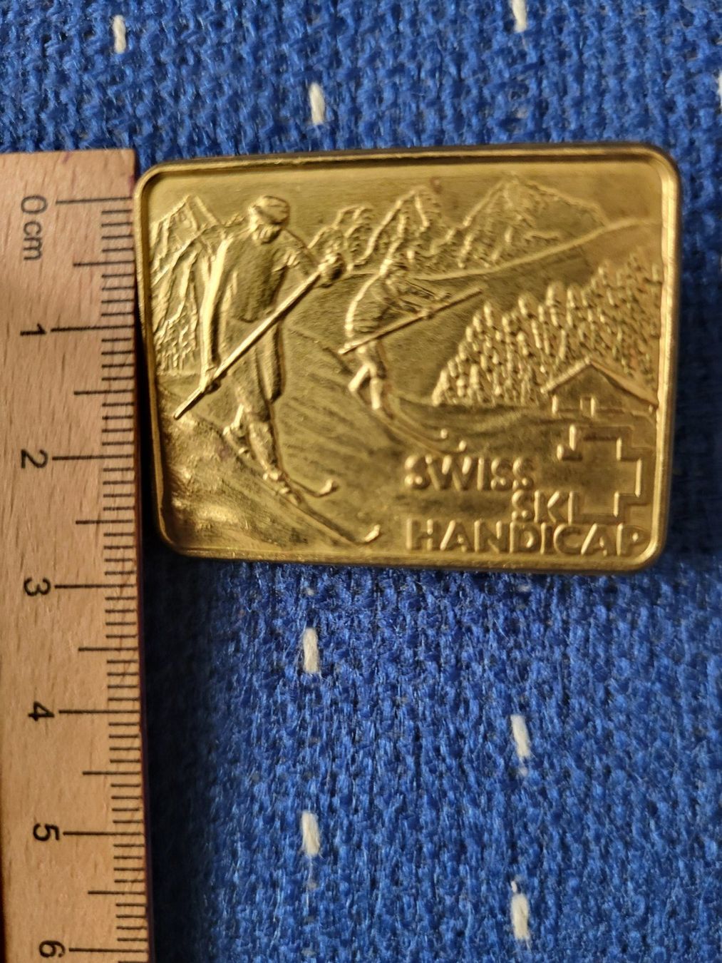 Medaglie: Swiss Ski Handicap Anstecker Brosche Medaille – Usato da Langnau i. E. venduto da Foodmaster 2