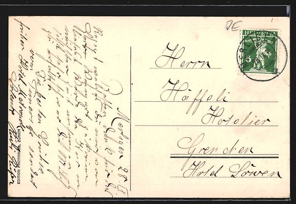 Cartoline postali: Merligen, Hotel Beatus mit Dampfschiffst – Usato da Berlin venduto da bartko-reher 1