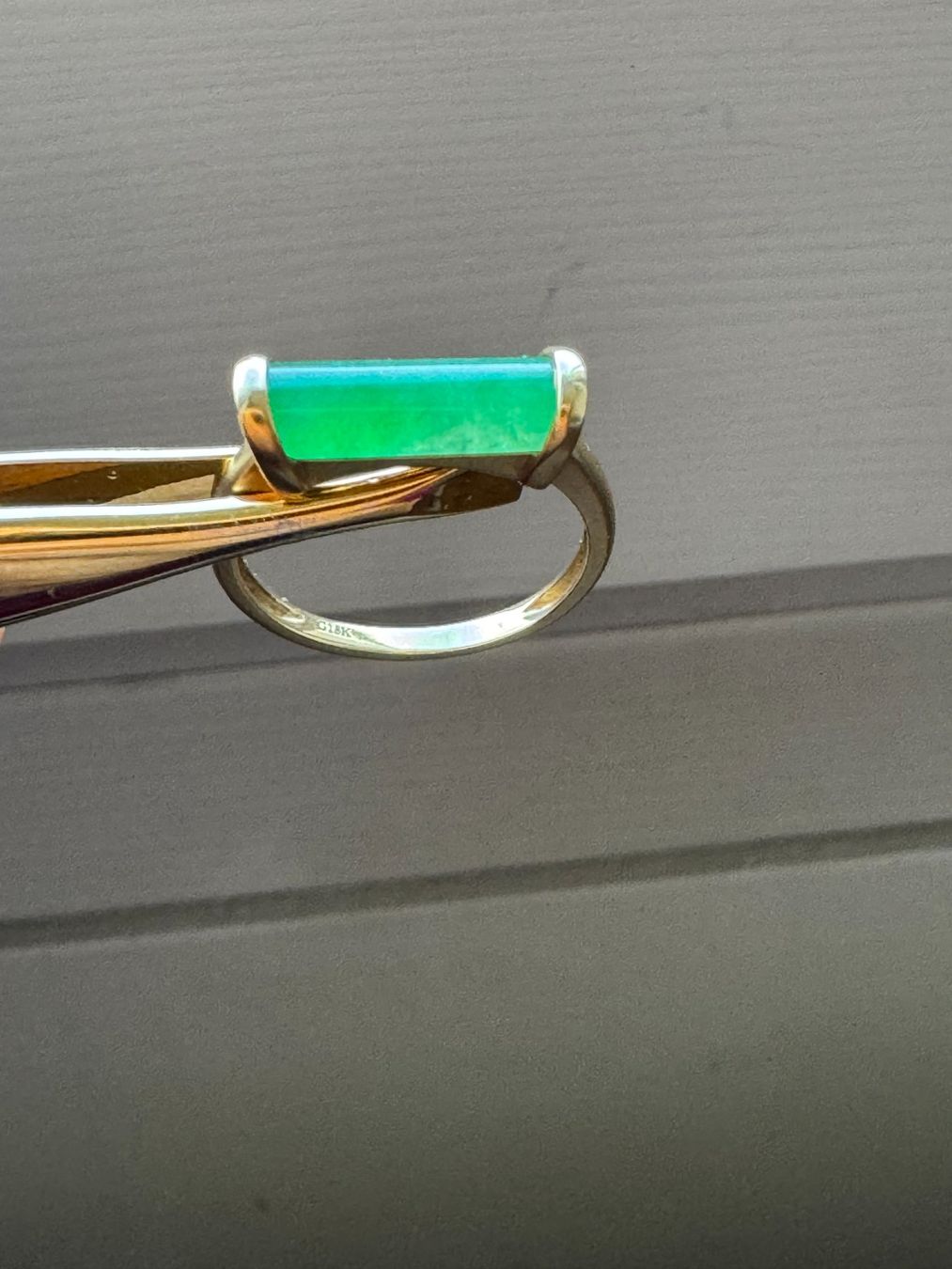 Anelli: Ring aus 18K Gold und Jade – Usato da Onex venduto da Joliechose6 1