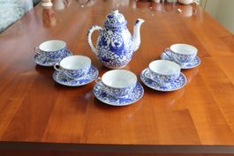 Chinesisches Teeservice 5 teilig, mit Teekanne