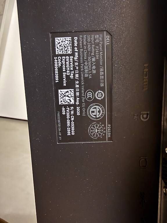Monitore: Dell Professional P2419H Monitor 24" – Gebraucht aus Basel von bln_p758 2