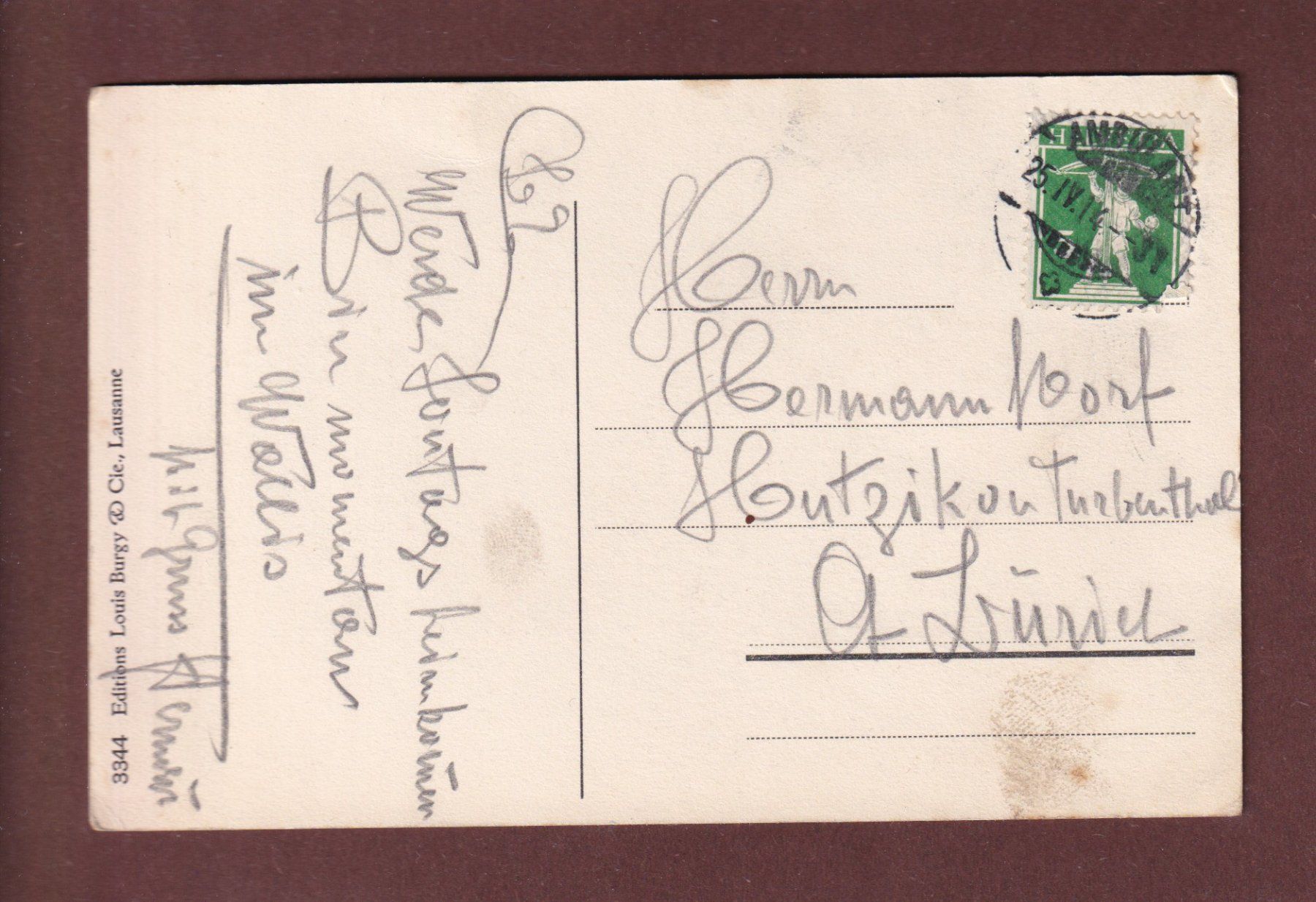 Cartoline postali: SION - Valère - Tourbillon - 1914 – Usato da Pully venduto da nicecards-shop 1