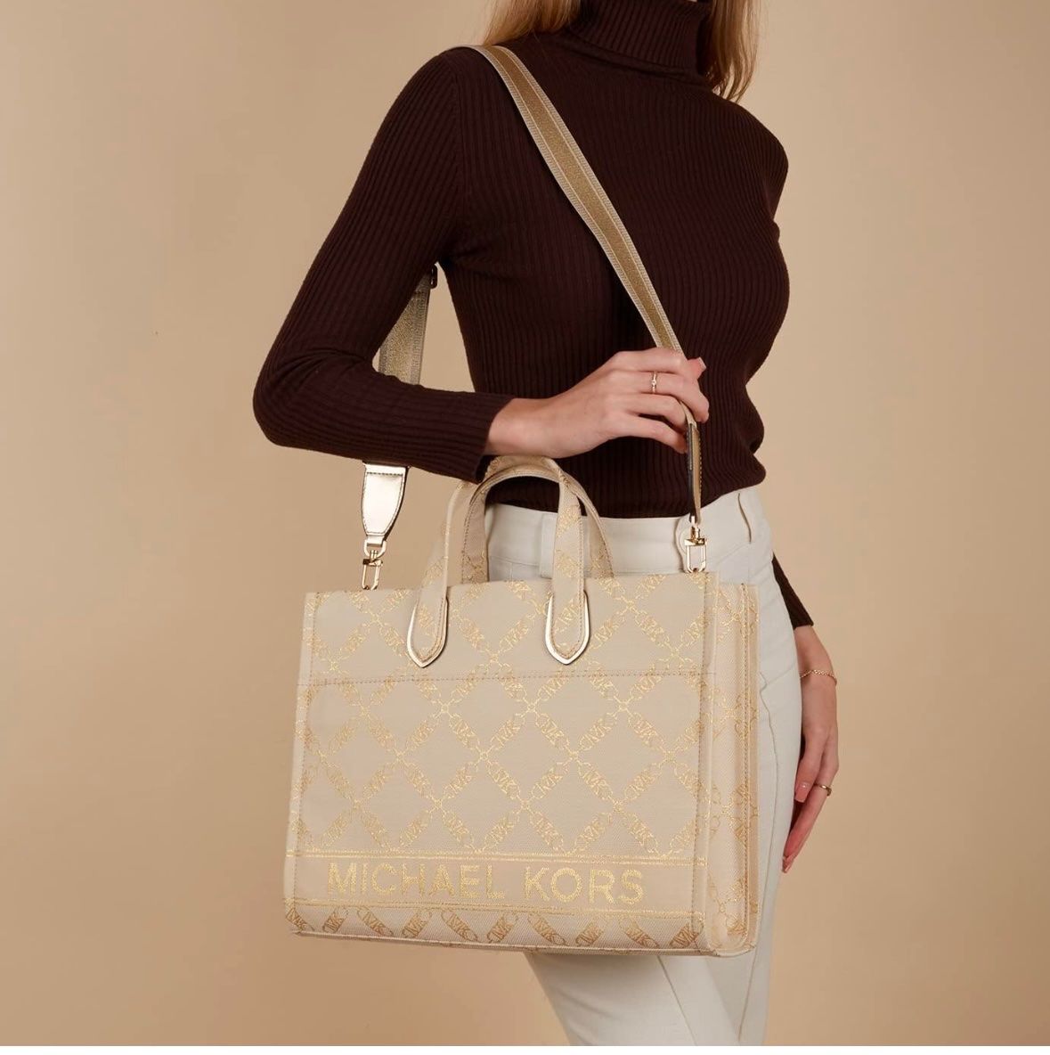 Michael Kors Borse da donna: Michael Kors Tasche palegold – Nuovo e nell'imballaggio originale da Wiedlisbach venduto da Sistershop 8
