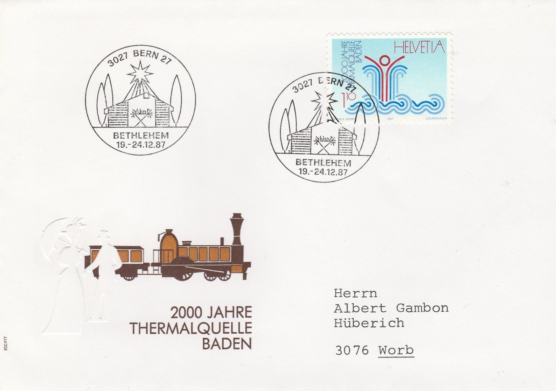 Alle Briefmarken: 2000 Jahre Thermalquelle Baden FDC – Neu (gemäss Beschreibung) aus Castiel von mc2017