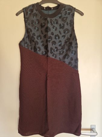 Robe Philipp Lim T4 velours léopard laine soie