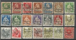 21 Timbres Anciens ( Suisse / Service )