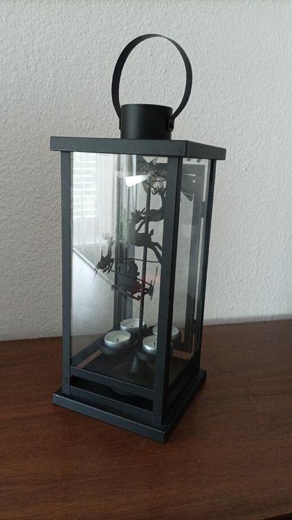 Lanternes: Romantische Windlicht Laterne mit Rehe-Motiv, schwarz – D'occasion à Binningen par ire_7t9y