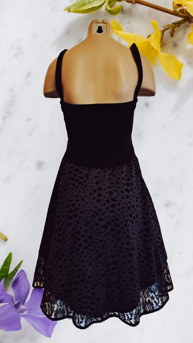 Vestiti: Abendkleid Samt schimmernd Spitzenrock Gr. L – Usato da Uerikon venduto da Jeanne04 1