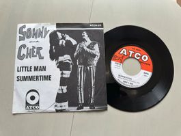SONNY & CHER tolle Kult Single Top Little man France differn