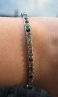 🌈✨ Regenbogen-Turmalin Armband aus Edelstahl ✨🌈