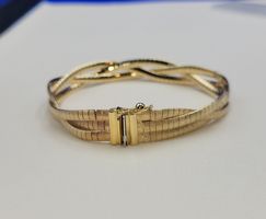 585 Massiv Bicolour Gold Armband