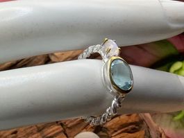 Silberring edel und fein mit Topas, Gr.54.5