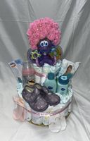 Windeltorte Mädchen Baby Geschenk Geburt Taufe Rosa Krake Ne