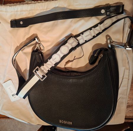 Bogner Halbmond Handtasche schwarz