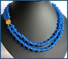 KETTE HALSKETTE STEINKETTE EDELSTEINKETTE JADE KEIN GLAS!