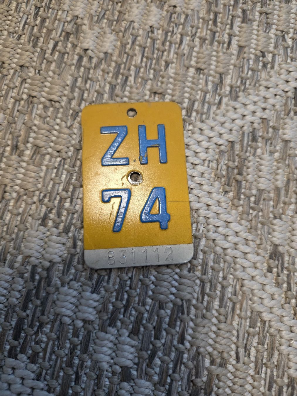 Insegne: Nummerschild Velo Schild ZH 74 – Usato da Dorf venduto da Echo_Elements