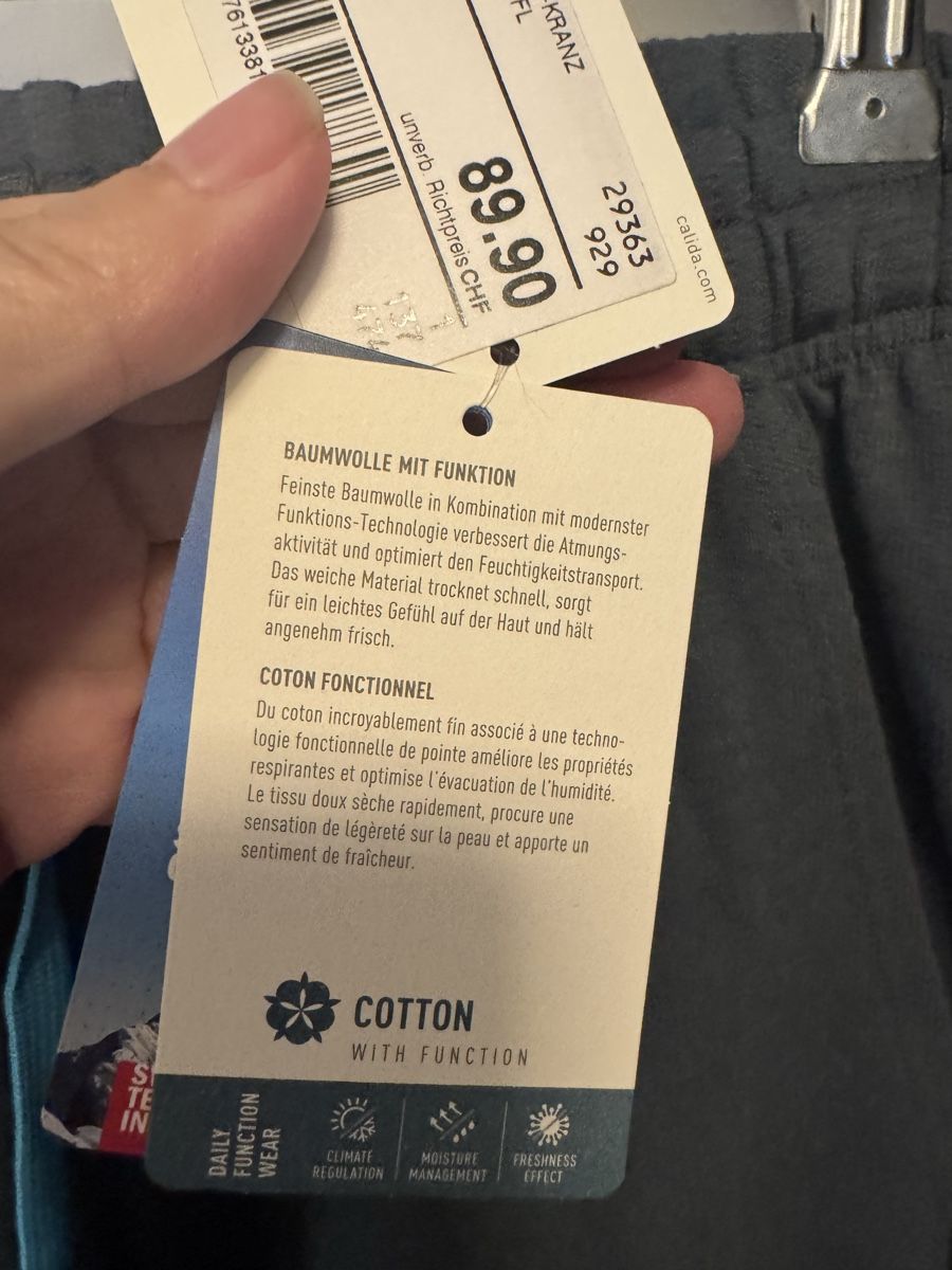 Calida Pantaloni: Calida Jogginghose Grösse S mit Etikett – Nuovo e nell'imballaggio originale da zürich venduto da dalia06 3