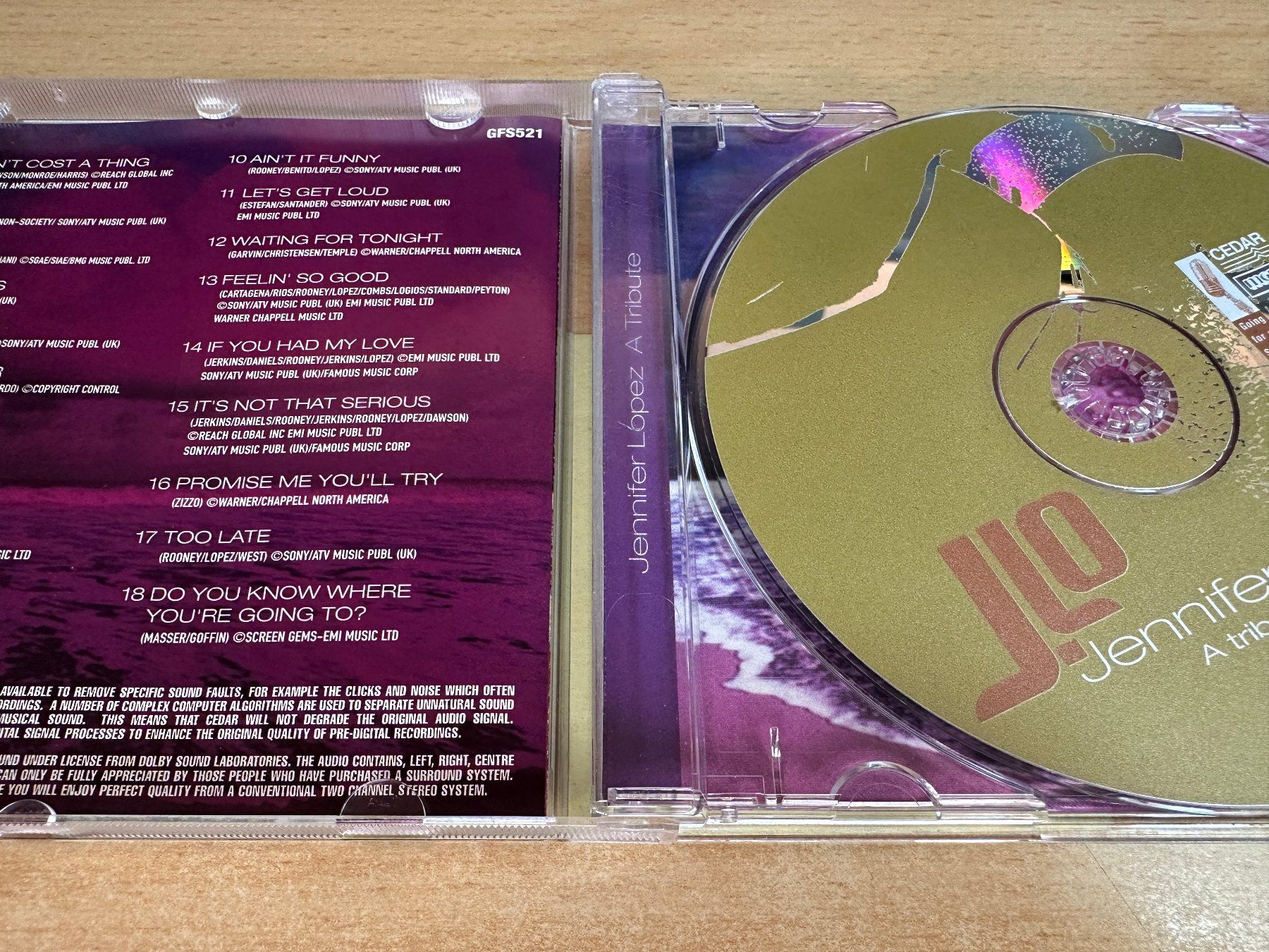 CD: G2 Jennifer Lopez - A Tribute By Stdio 99 – Usato da Rikon im Tösstal venduto da Alpenmutz 2