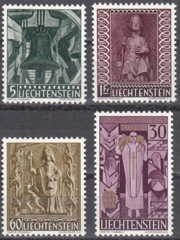 Alle Briefmarken: FL 1959 4 Werte postfrisch – Gebraucht aus Bürglen TG von StampGraf