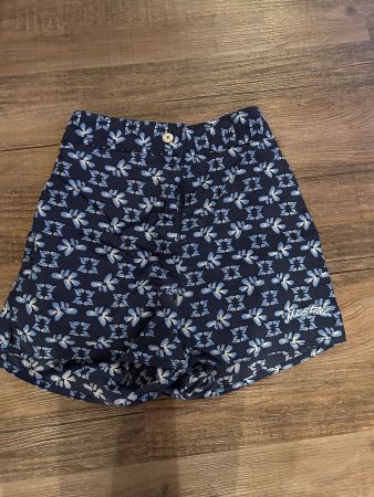 Short Damen Mistral Gr.38 blau geblumt, Microfaserstoff