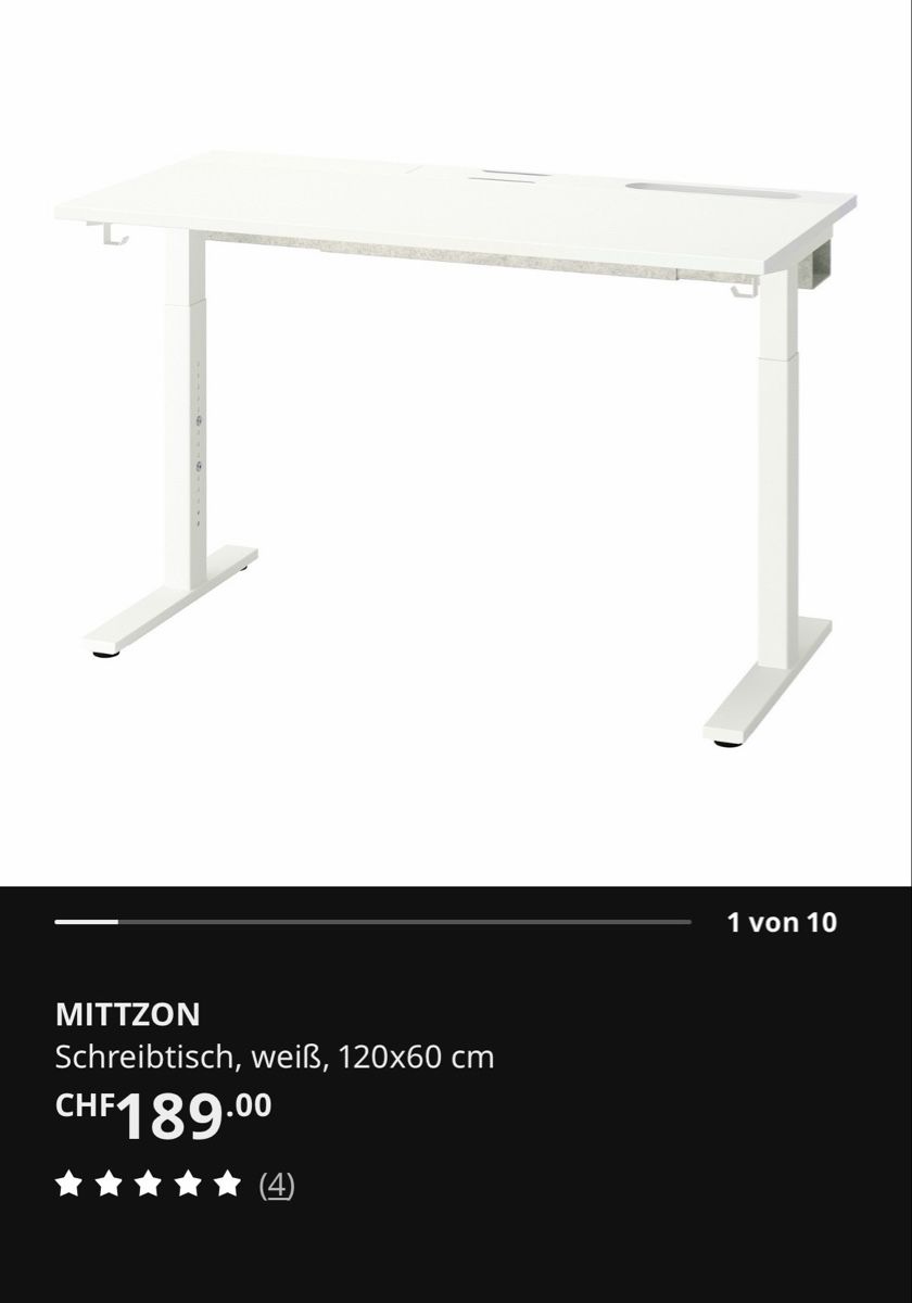 Ikea Scrivanie: Bürotisch + Stuhl – Usato da Luzern venduto da Wolveight 1
