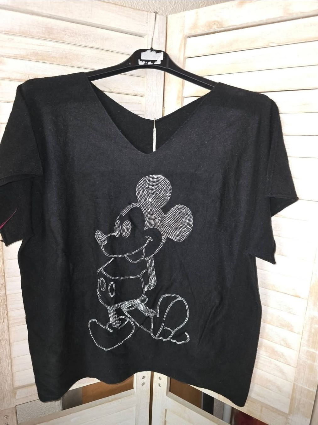 T-shirt: Feinstrick Mickey Mouse Glitzer – Nuovo e nell'imballaggio originale da Aadorf venduto da Blutengel1980