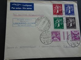 18.III.40. 1. VOLO LOCARNO/ROMA SATZ LANDESAUSSTELLUNG ITAL: