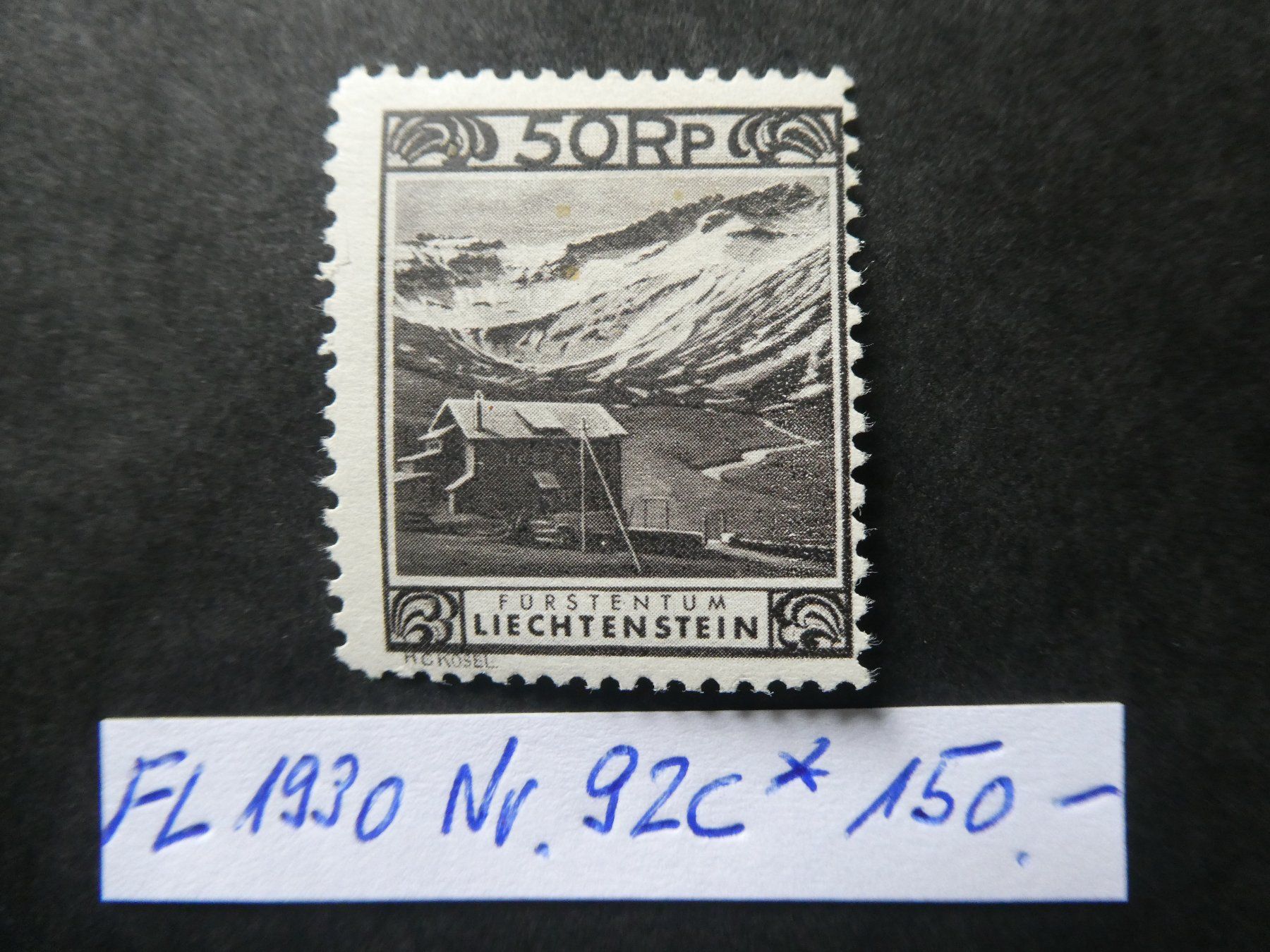 Tutti i francobolli: FL 1930 Nr. 92C ungestempelt – Usato da Lausen venduto da Herbamare01