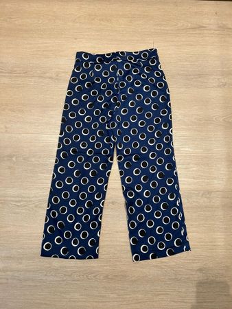 Zara Stoffhose Punkte blau/weiss