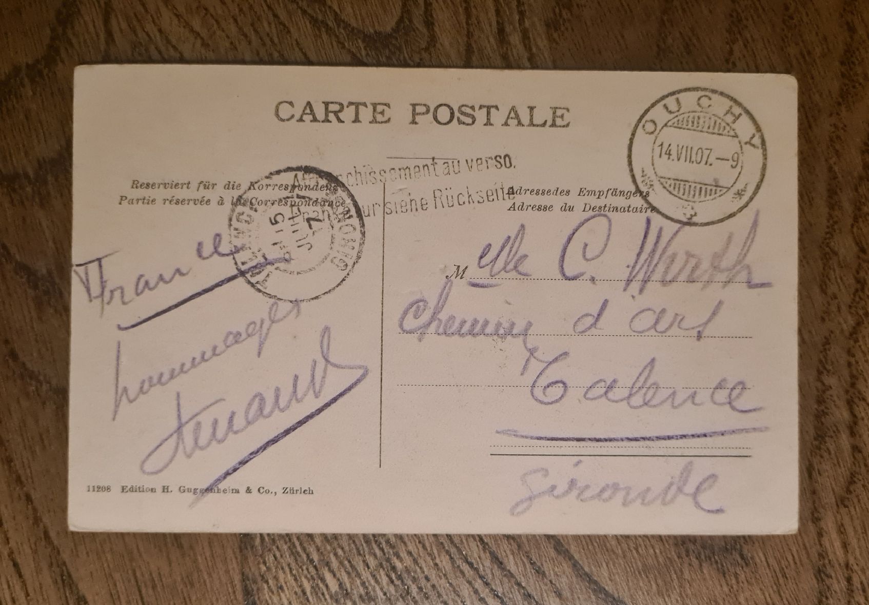 Ansichtskarten: Territet-Gilon-Caux - Rocher de Naye 1907 – Gebraucht aus Ebikon von Donar50 4