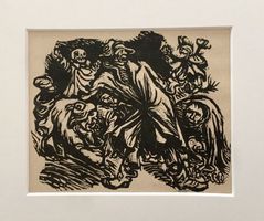 Ernst Barlach Original Holzschnitt "Puppenspieler"