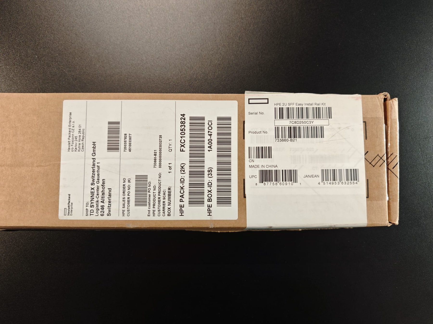 Racks & Ständer: HPE 2U SFF Easy Install Rail Kit (Rack-Einbauschienen) – Neu und originalverpackt aus Cham von AGTrust 2