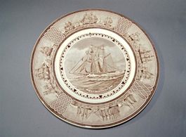 Wedgwood-Teller des Schiffs «Dos Amigos» 1832