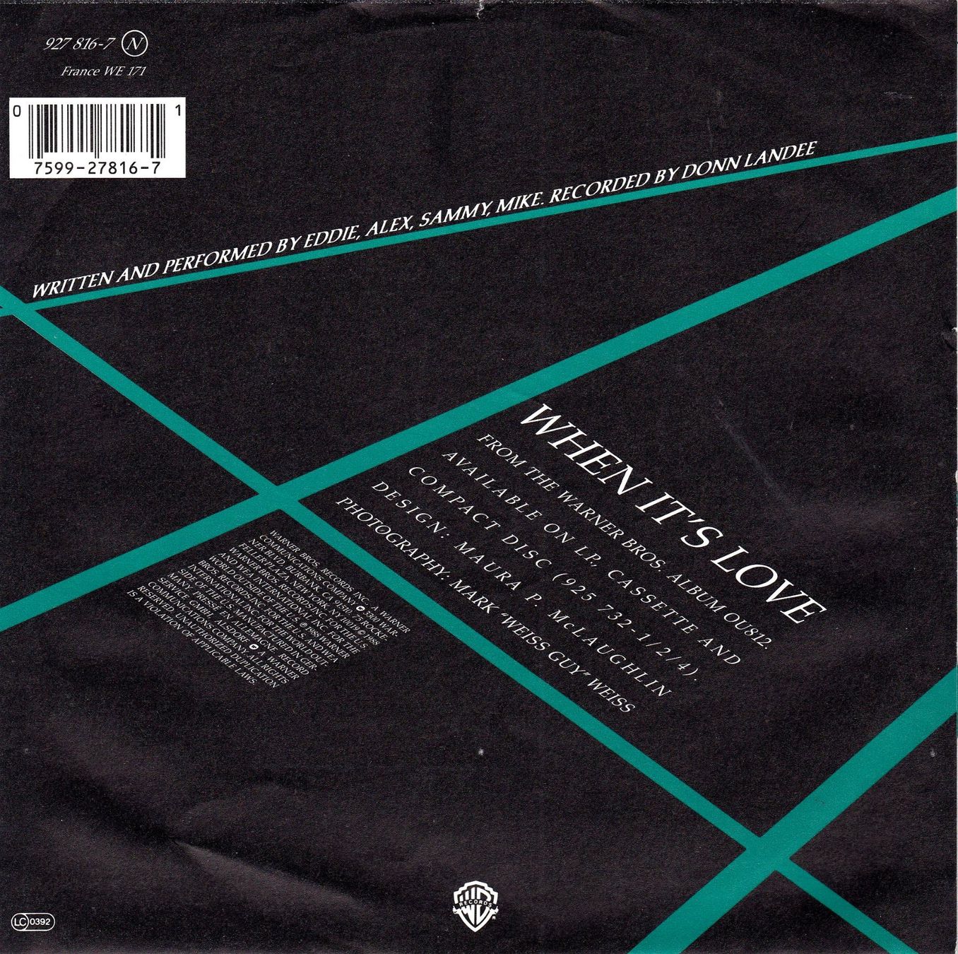 Schallplatten: Van Halen Vinyl Single von 1988 – Gebraucht aus Volketswil von Abcrecords 1
