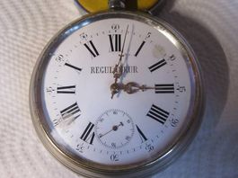 Antike Taschenuhr Regulator Swiss D=10cm 333gr.Restauriert