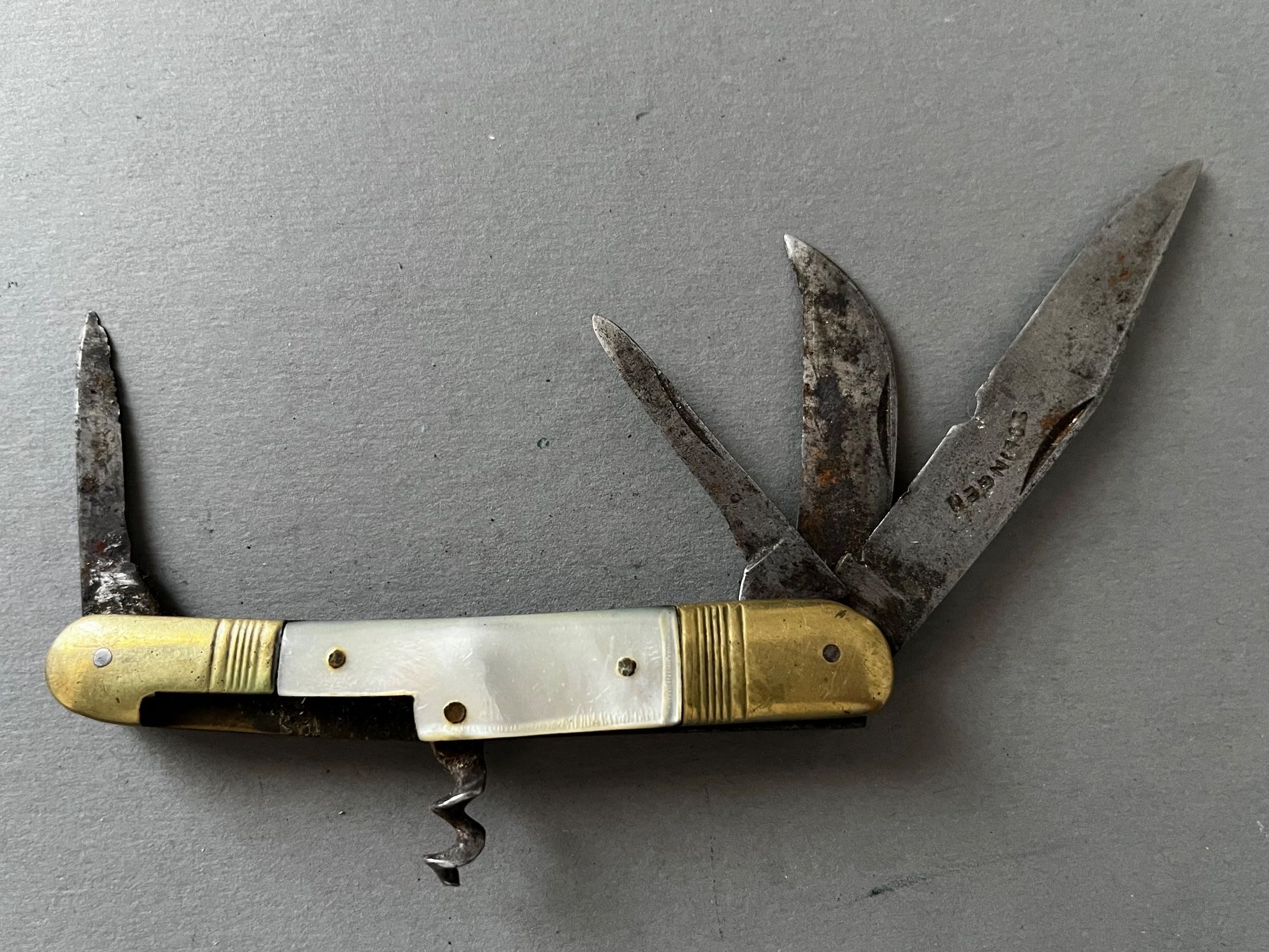 Solingen Coltelli tascabile: Antikes Perlmutt-Sackmesser 93 mm - selten – Usato da Zürich venduto da FV.vintage