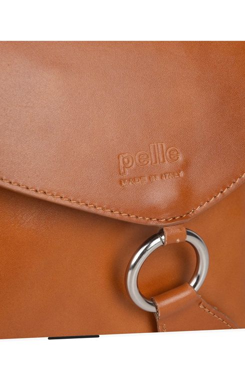 Lia Biassoni Leder-Umhängetasche Braun Glattleder (Gebraucht) in