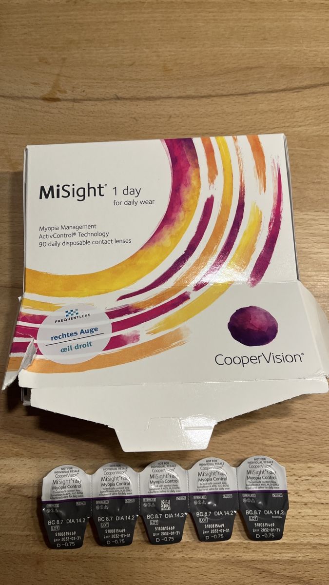 Cooper Vision Kontaktlinsen: MiSight 1 day Kontaktlinsen, -0.75 Dioptrien, 90 Stk. – Neu (gemäss Beschreibung) aus Magden von slowia27 4