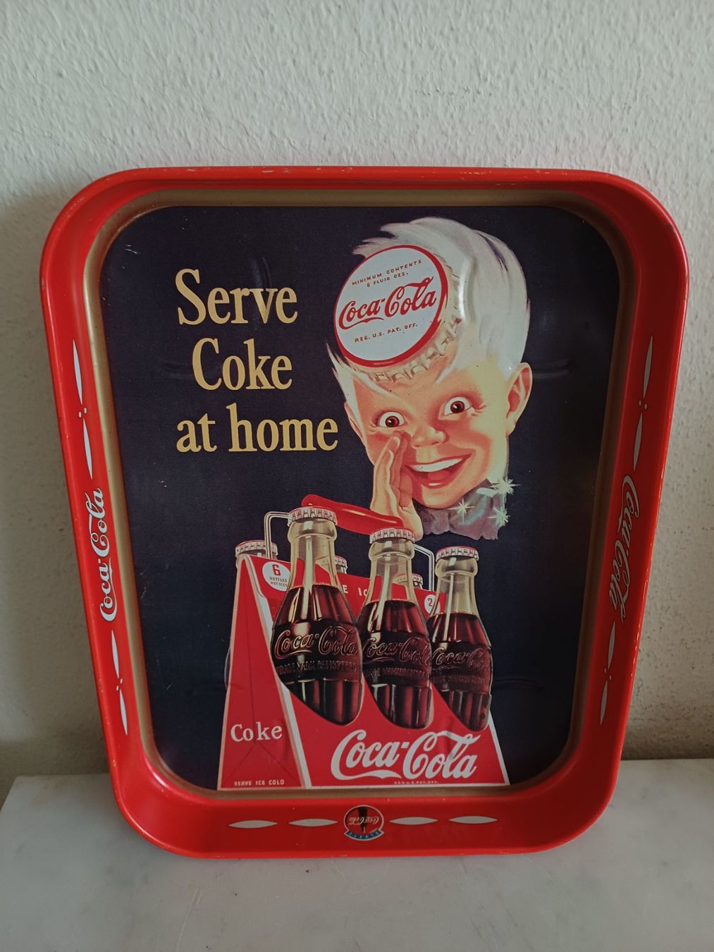 Piatti di portata: Vintage Coca-Cola Serviertablett Servierbrett mit Sprite-Boy – Usato da Marly venduto da rol_7mgj